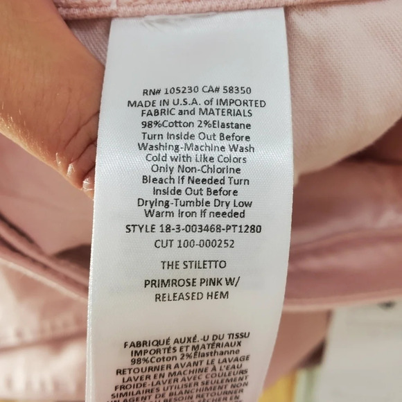 Current/Elliott Primrose Pink The Stiletto Jeans - Picture 11 of 16